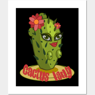 Cactus Lady Funny Succulent Female Plant Posters and Art